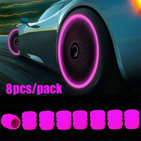 Luminous Valve Caps Car Tire Valves Cap Motorcycle Tyre Hub Cover Decor For Citroen C3 C5 C4 Berlingo Grand Picasso Jumper Saxo