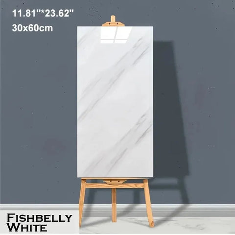 10-20pcs 30x60cm Self-Adhesive Marble PVC Floor Tiles Waterproof Peel Stick Wall Sticker Kitchen Bathroom Removable Home Decor ﻿