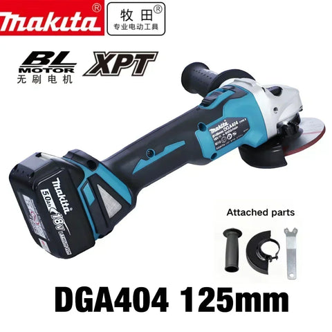 100% Original Makita DGA404 125mm Brushless Electric Angle Grinder 6 Speed Cordless Polisher Multifunction Machine Power Tools