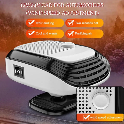 Car Winter Fast Heating 120w Electric Heated Fan Auto Windshield Defogging Heating Cooling Truck RV SUV Travel Camper Tools