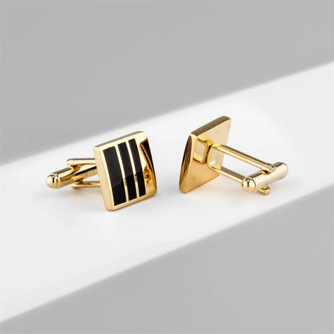 1Pair Square Man Shirt Cufflinks Copper Tie Clips & Cufflinks For Mens Luxury Wedding Guests Gifts Fashion Jewelry Men Cuffs
