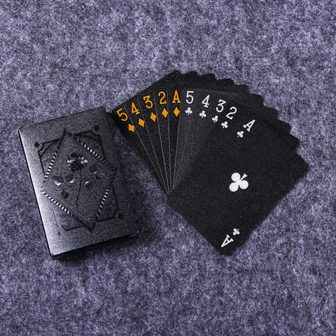 Color Black Gold Playing Card Game Card Group Waterproof Poker Suit Magic Dmagic Package Board Game Collection Entertainment