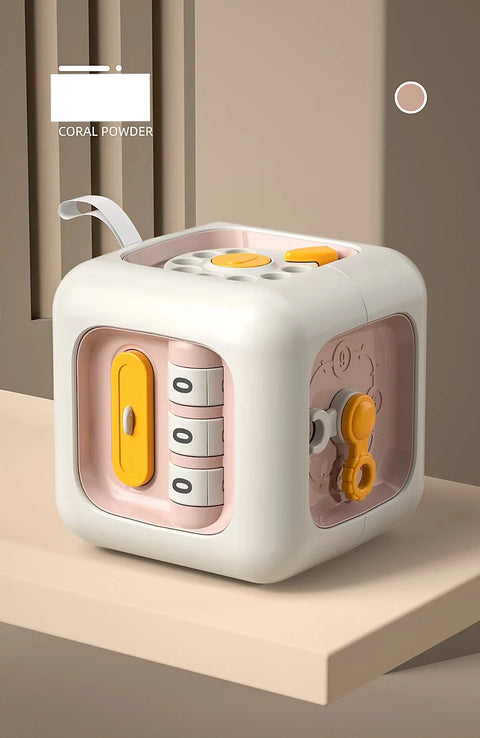 6 in 1 Montessori Educational Toys Sensory Busy Board Baby Practice Skills Drawer Cube Fidget Educational Toys for Girl Boy