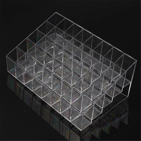 Trapezoid Clear Makeup Display 40 Lattices Lipstick Stand Case Cosmetic Organizer Holder Box Hot Sale High Quality