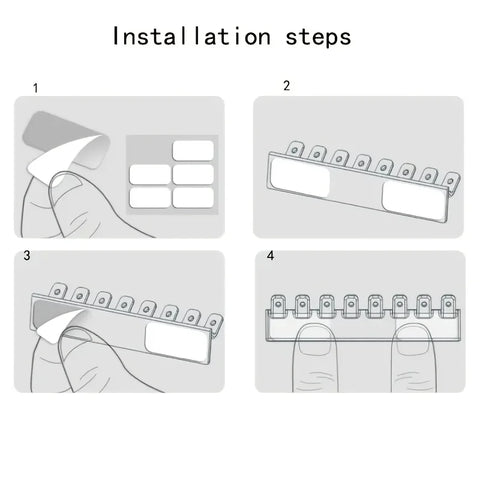 3/6Pcs Self-Adhesive Necklace Organizer, Space-Saving Multi-Functional Jewelry Organizer, Necklace Holder Wall Mounted