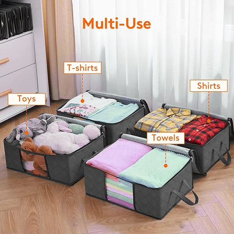 Large Capacity Clothes Storage Bag Foldable Blanket Storage Bags Storage Containers for Organizing Bedroom Closet Clothing