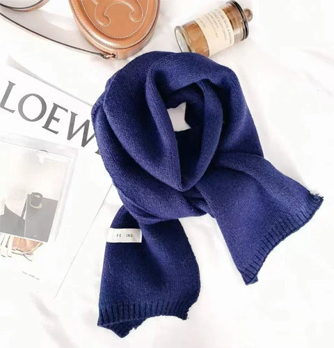 Winter Cashmere Blend Scarf Women Warm Thicken Luxury Shawl Wraps Female Warm Thick Wool Neckerchief Blankets Women Solid Colors