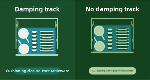 Cabinet Dish Basket 6A Carbon Steel Kitchen Drawer Type Double Layer Dish Basket Storage Bowl Rack With Drain Tray