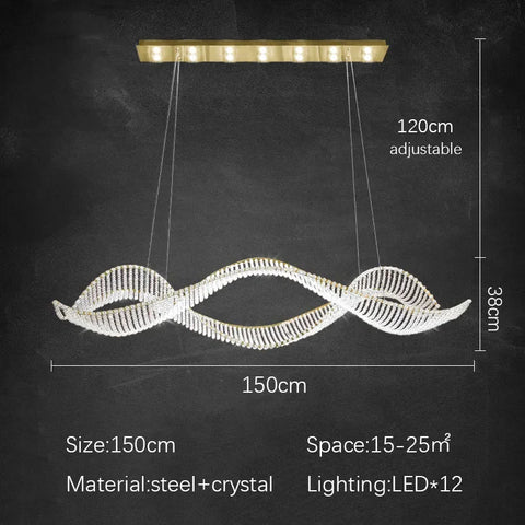 Modern Home Decoration Bar Lobby Restaurant Ceiling Chandelier Luxury Gold Gloss K9 Crystal Chandelier Indoor Lighting Led Light