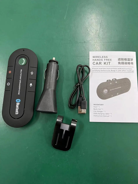 Wireless Handsfree Bluetooth Speaker Car Kit,  Universal Hands-free Speakerphone MP3 Music Player Auto Audio Receiver Adapter