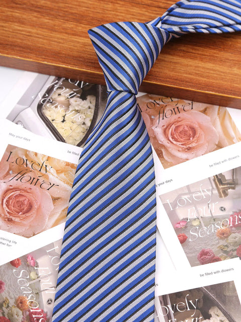 Man Thin Ties Striped Designer Necktie Men Business Formal Wedding Tie 8cm Blue Red Neck Ties Fashion Shirt Necktie Accessories