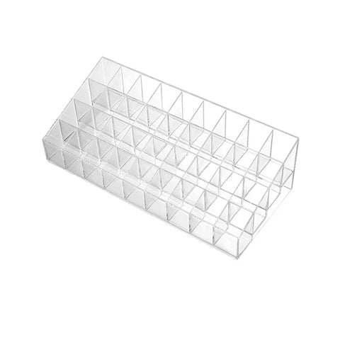 Trapezoid Clear Makeup Display 40 Lattices Lipstick Stand Case Cosmetic Organizer Holder Box Hot Sale High Quality