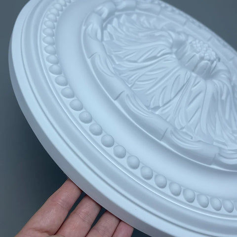 PU Lamp Panel Imitation Gypsum Resin PVC Polyurethane Construction Home Decoration Materials Disc Foam Wall Panel Accessories