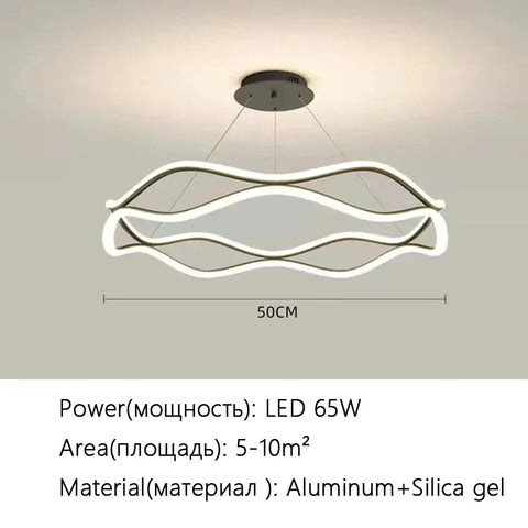 Modern Minimalist Restaurant Chandelier Nordic Luxury Living Room LED Ceiling Lamps Home Decor Designer Bedroom Hanging Lights