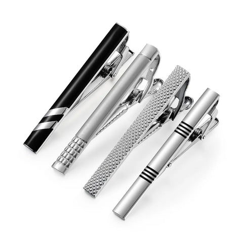 Tie Clip For Men Business Party Minimalist Tie Clips And Cufflinks To Man Shirt Gift Box Jewelry Men's Cuff Man Fashion Lawyer