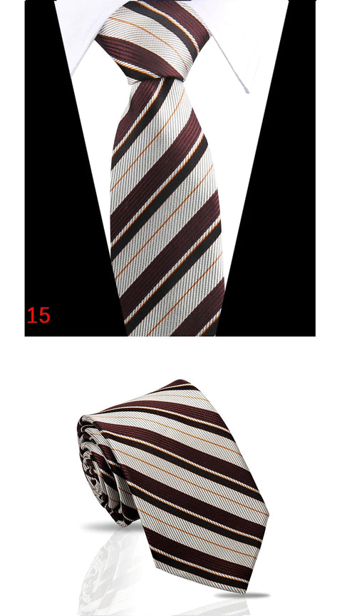 Luxury Mens Tie 7.5cm New Style Fashion Necktie Paisley Striped Gravata For Men Fit Wedding Workplace Suit Accessories
