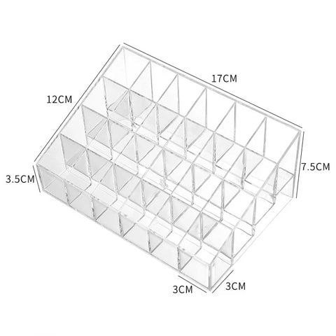 Trapezoid Clear Makeup Display 40 Lattices Lipstick Stand Case Cosmetic Organizer Holder Box Hot Sale High Quality