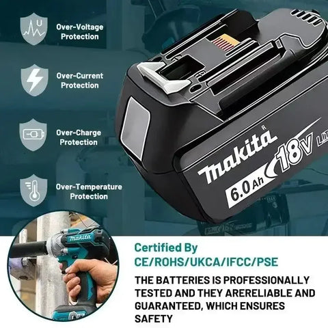 Genuine/Original Makita 18v Battery Bl1850b BL1850 Bl1860 Bl1860 Bl1830 Bl1815 Bl1840 LXT400 6.0Ah for Makita 18 V Battery