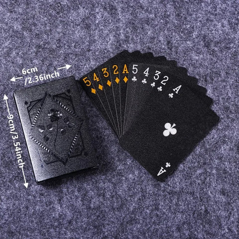 Color Black Gold Playing Card Game Card Group Waterproof Poker Suit Magic Dmagic Package Board Game Collection Entertainment