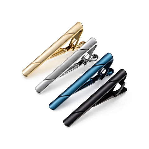 Tie Clip For Men Business Party Minimalist Tie Clips And Cufflinks To Man Shirt Gift Box Jewelry Men's Cuff Man Fashion Lawyer