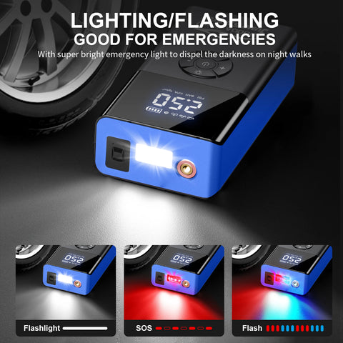 8000a Amp 180Psi Car Emergency Multifunction 12v Battery Booster Tire Inflator Super Compressor Jump Starter Power Bank Air Pump