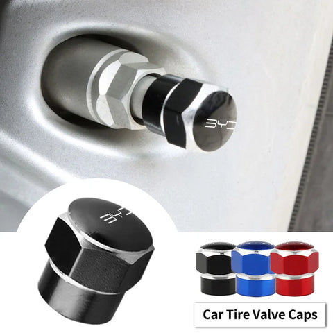New 5Pcs 3D Metal Tire Valve Caps Car Tyre Air Stem Covers For BYD Seal Dolphin Song Yuan Max Qin Pro Han Plus Tang Ev Accessory