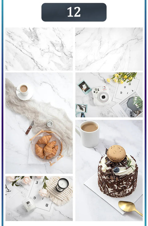 Marble Photography Backdrops 57*87CM 2 Sided Wood Grain Photo Background Wallpaper Studio Waterproof Products Photographic Props