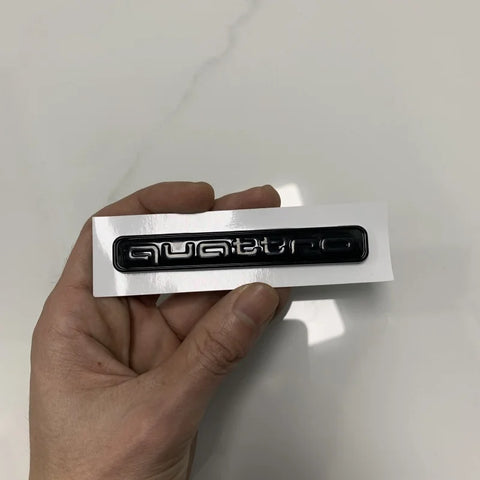 AUDI A6 4 Ring Logo ABS Black 2012-2024 Car Hood Front Grill Rear Trunk Emblem Badge Sticker Quattro Sline A6 Accessory refit