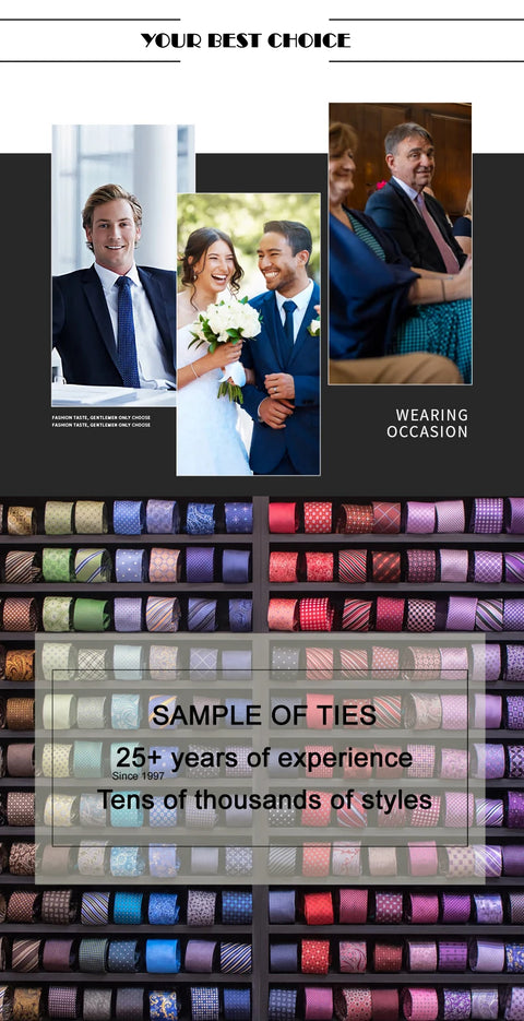 Men's Ties Dark Green Color Dot Striped Floral 8cm Jacquard Necktie Handkerchief Set Accessories Daily Wear Cravat Wedding Party