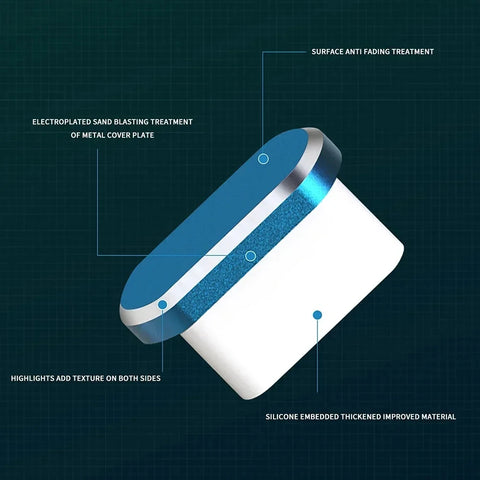 Metal Type C Dust Plugs Cellphone Anti-dust Protectors for Apple IPhone 15 Pro Max/15 Plus/15 Pro Samsung Dustplug