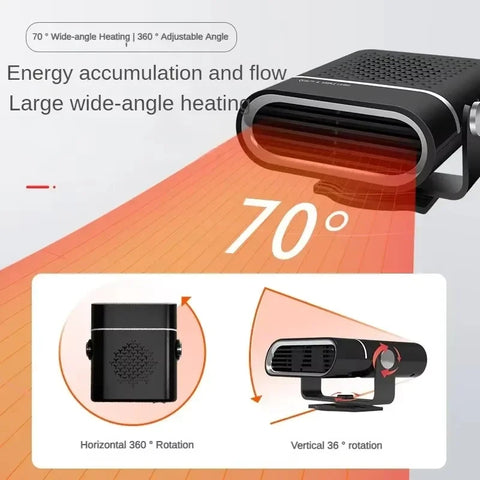Xiaomi Portable Car Heater Car 12V Heater 24V Car Heater Windshield Automatic Defogging Defrost Heater Fast Heating 2025 New