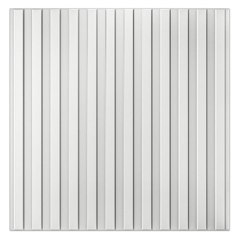 Art3d 12PCS Slat Wall Panel, 3D Fluted Textured 50x50cm Black Home Decoration Waterproof Wall Panels