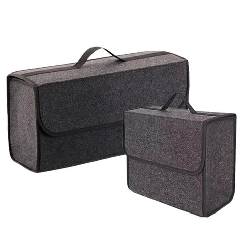 1PC Dark gray car felt storage box car storage bag enlarged and thickened soft felt storage box household storage box