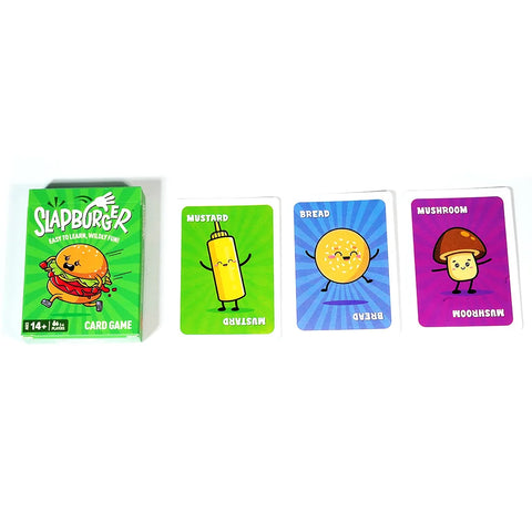 54PCS Slapburger Card Game Families Party Playing 2-6 Players Board Game Deck Table Game Children Adults Birthday Gifts