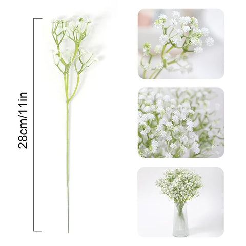 5/10/20Pcs Artificial Baby's Breath Flowers Real Touch Gypsophila Suitable for Wedding Bride Engagement Home Ornament Room Decor