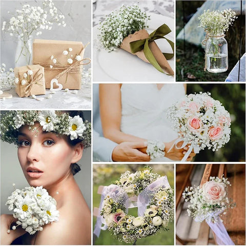 5/10/20Pcs Artificial Baby's Breath Flowers Real Touch Gypsophila Suitable for Wedding Bride Engagement Home Ornament Room Decor