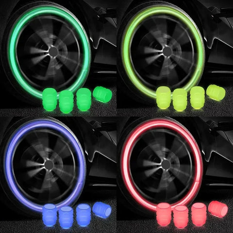 Luminous Valve Caps Car Tire Valves Cap Motorcycle Tyre Hub Cover Decor For Citroen C3 C5 C4 Berlingo Grand Picasso Jumper Saxo