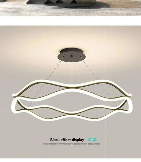 Modern Minimalist Restaurant Chandelier Nordic Luxury Living Room LED Ceiling Lamps Home Decor Designer Bedroom Hanging Lights