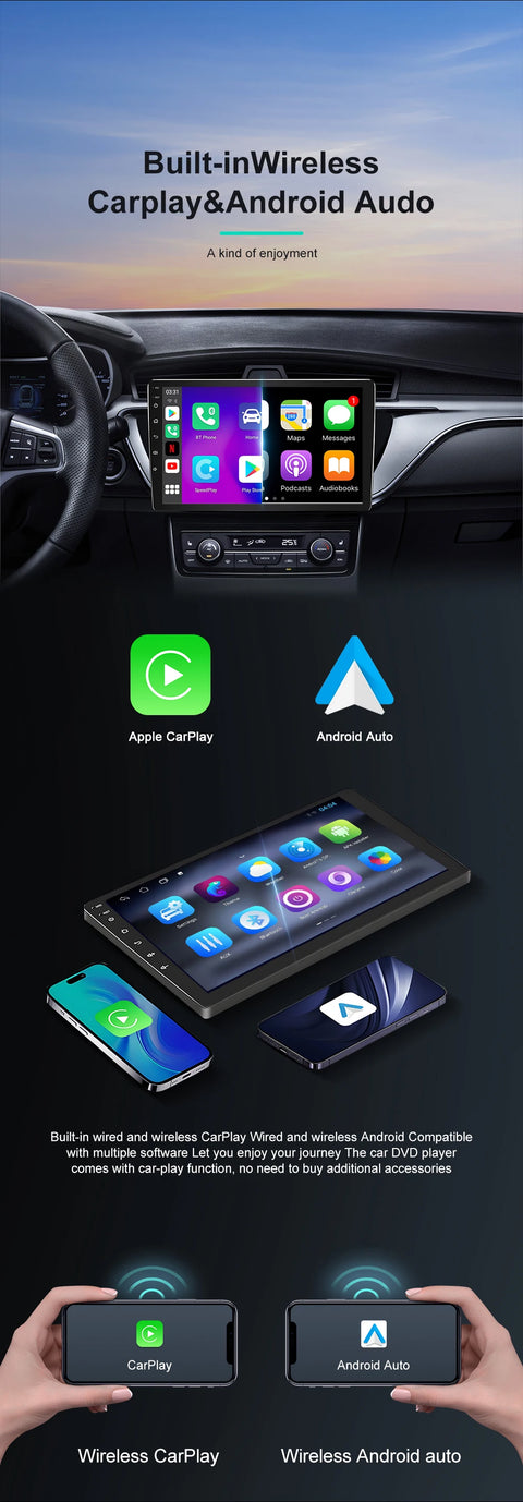 Android Car Radio For Honda Ridgeline 2006 - 2014 GPS Stereo Carplay Multimedia Player Android Auto Screen 4G Wifi No 2din DVD