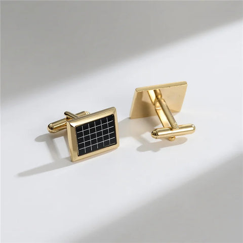 1Pair Square Man Shirt Cufflinks Copper Tie Clips & Cufflinks For Mens Luxury Wedding Guests Gifts Fashion Jewelry Men Cuffs