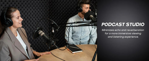 Cloududa 30x30x5cm 24pcs Studio Acoustic Foam Soundproof Effective Wedge Tiles Sound Insulation Absorption Treatment Panels