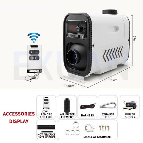 12V/24V Mini Diesel Warm Parking Heater Intelligent Constant Temperature Regulation Car Fuel Heater Fast Heating And Low Noise