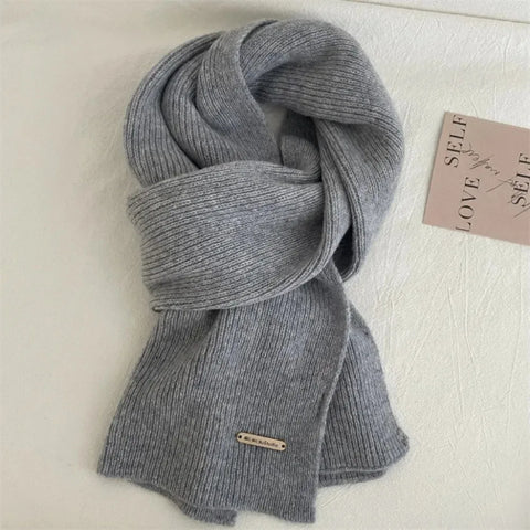 Winter Cashmere Blend Scarf Women Warm Thicken Luxury Shawl Wraps Female Warm Thick Wool Neckerchief Blankets Women Solid Colors