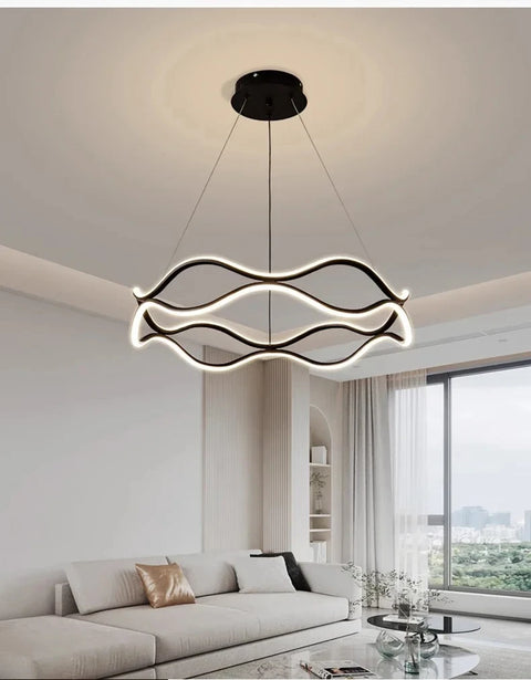 Modern Minimalist Restaurant Chandelier Nordic Luxury Living Room LED Ceiling Lamps Home Decor Designer Bedroom Hanging Lights