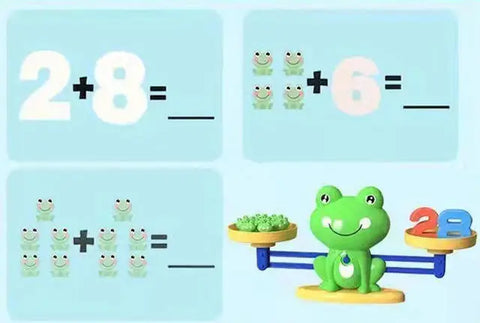 Frog Math Balance Toy Montessori Educational Learning Tool Preschool Addition Subtraction Training Sensory Play For Kids Toys