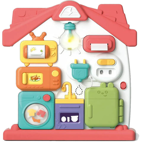 Baby Sensory Busy Board Montessori Toys Music Lights Switch Multifunction Travel Play Early Educational Activities Toy for Kids