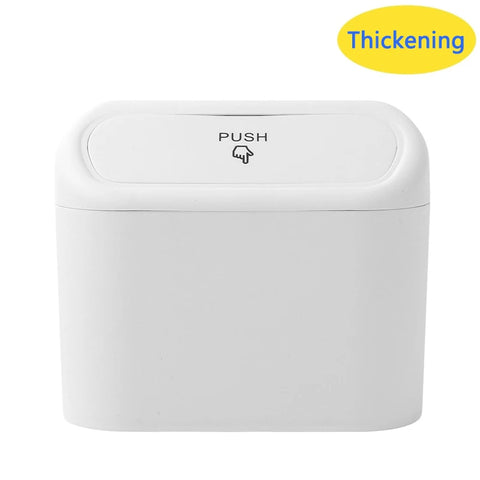 Portable Hanging Mini Car Trash Can,Wastebasket Trash Can with Lid, for Car Office Home,Auto Storage Bin Accessories