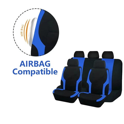 Universal Polyester Car Seat Covers Sporty Design Fit For Most Car Suv Truck Four Season Seat Cover For Car Accessories Interior