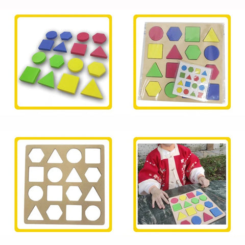 EVA Geometric Shapes DIY Foam Puzzle Kids Learning Educational Toys for Children Thinking Training Toy Puzzles Montessori Games