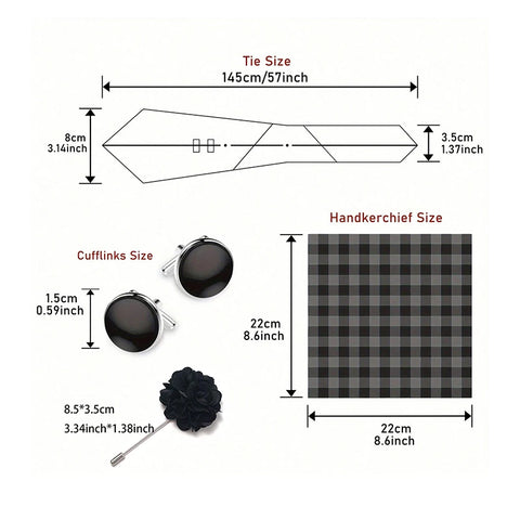 Wholesales Fashion 8 cm Tie Set Necktie Pocket Squares Cufflink Pin Set Purple Paisley Men Gravatas Fit Birthday Gift